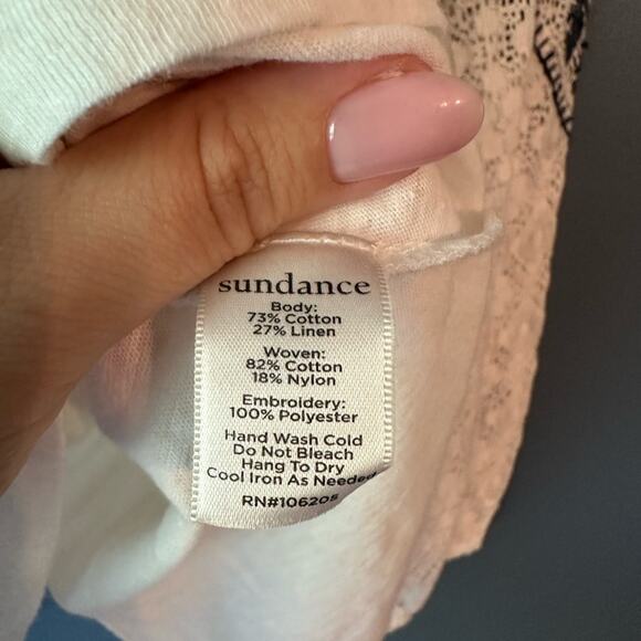 Sundance chessie crochet sleeve top - Picture 7 of 7